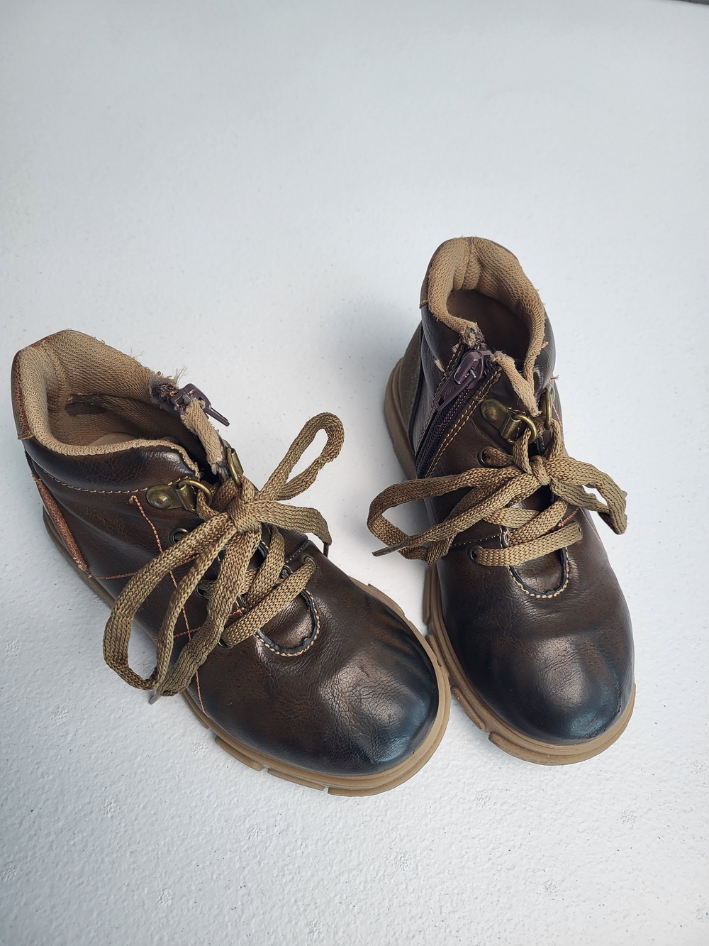 Ferrato Boys, Kids Brown Lace-Up Ankle Boots - Brown